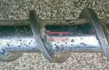 Hard Chrome Electroplating Services in Vietnam | Industrial Chrome Plating Supplier. 29 Extruder screw surface with pitting and cavitation damage before restoration