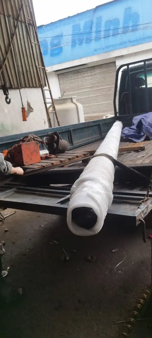 Các phương án xi mạ ty ben thủy lực hiện đại 2025. 43 Đóng gói bảo quản ty ben thủy lực D100mm dài 5,5m sau xi mạ crom cứng hoàn thiện
