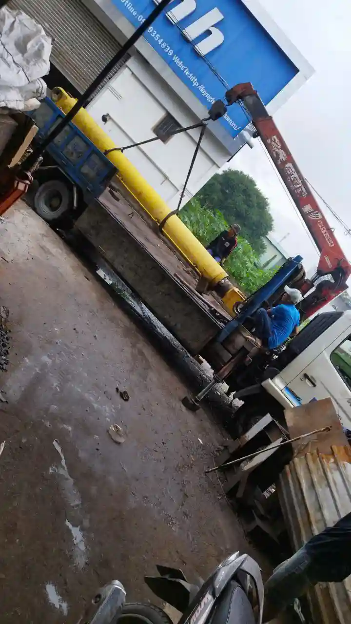 Các phương án xi mạ ty ben thủy lực hiện đại 2025. 27 Xuất hàng ty ben Ø480mm dài 5500mm sau xi mạ crom cứng tại Thủy Lực Sài Gòn bằng xe cẩu